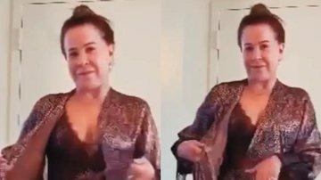 Em vídeo, Zilu Camargo troca de roupa e termina com camisola curtinha - Reprodução/Instagram