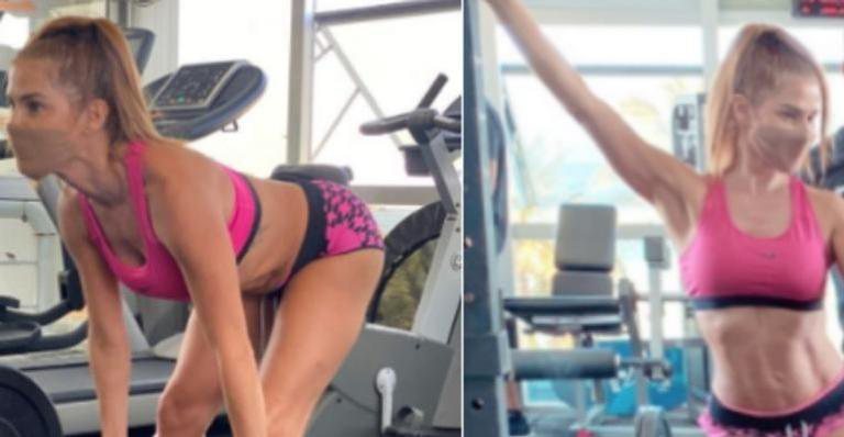 Deborah Secco exibe abdômen trincado durante treino pesado - Reprodução/Instagram