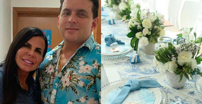 Casamento de Gretchen e Esdras de Souza tem decoração em tons de azul - AgNews/Reprodução