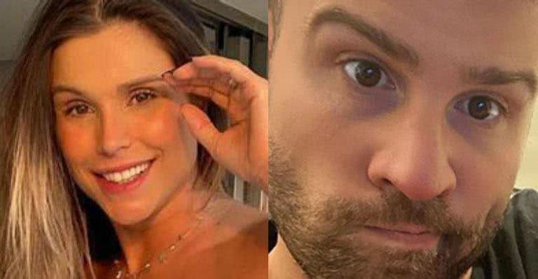 Marido de Flávia Viana posa com o filho recém-nascido nos braços e choca fãs - Reprodução