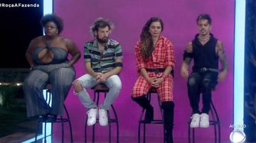 A Fazenda: Biel, Cartolouco, Jojo Todynho e Luiza Ambiel estão na quarta Roça - Reprodução/RecordTV