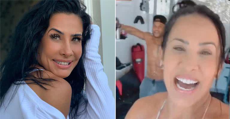 Scheila Carvalho encara malhação com Tony Salles e revela segredo para 'corpão' - Instagram