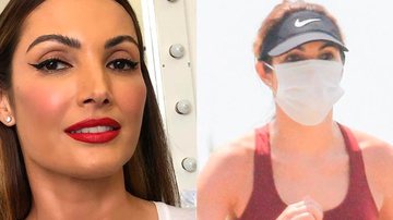 Patrícia Poeta atrai olhares ao correr pela orla de praia no Rio de Janeiro - Reprodução/Instagram/Nathalie Billio e AgNews/JC Pereira