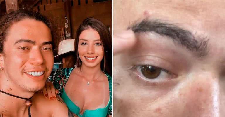 Whindersson Nunes tem 'dia de beleza' e mostra sobrancelhas feitas pela namorada - Instagram