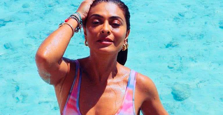 Nas Maldivas, Juliana Paes causa ao sair da água de biquíni e mostra corpão - Reprodução/Instagram