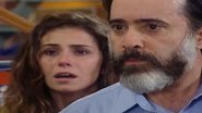 A jovem ficará desesperada ao ser confrontada pelo ex-cliente, mas terá ajuda do livreiro; saiba o que vai acontecer! - Reprodução/TV Globo