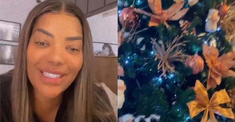 Ludmilla se choca com a árvore de Natal montada pela mãe - Reprodução/ Instagram