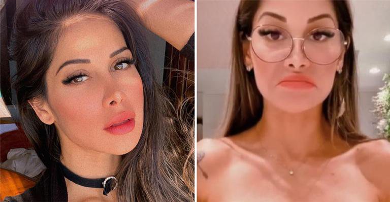 Eita! Mayra Cardi abaixa top e mostra os seios nas redes - Instagram