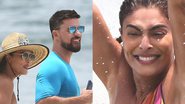 De maiô cavado, Juliana Paes vai à praia com o marido - AgNews