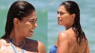 Juliana Paes leva o filho para fazer aula de surfe - AgNews