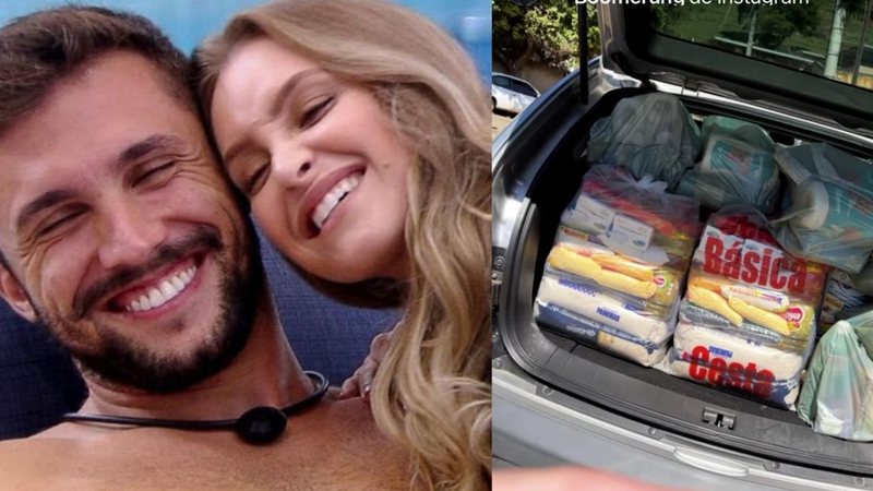 BBB21: Fãs de Arthur Picoli e Carla Diaz se unem em doação de cestas básicas e dão show de solidaridade - Reprodução/Instagram e Gshow