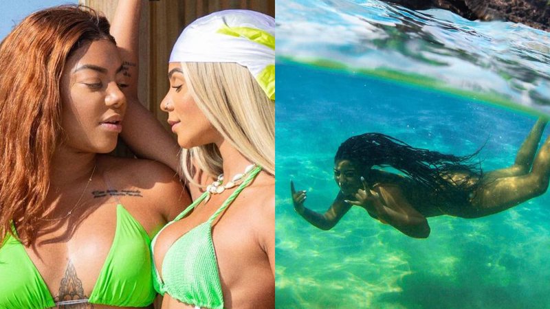 Ludmilla revela perrengue ao mostrar beijão em Brunna Gonçalves no fundo do mar: "Bebi 2 litros de água" - Reprodução/Instagram