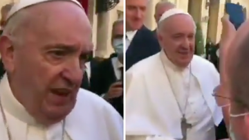 Papa Francisco tem reação sincera  ao encontrar brasileiros e diz que não temos salvação: "Muita cachaça e rezam pouco" - Reprodução/Instagram