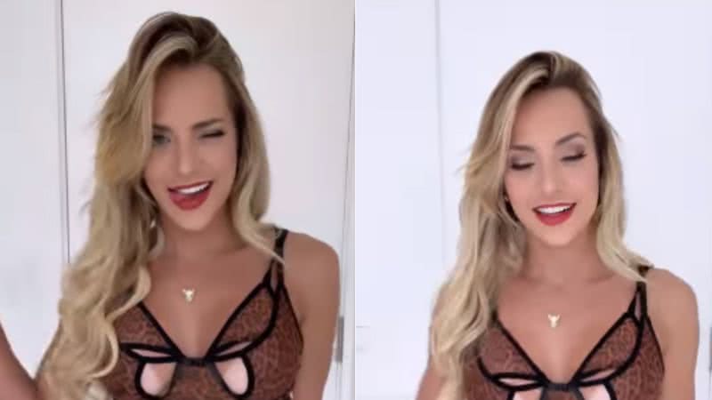 De lingerie transparente, ex-BBB Gabi Martins rebola muito e fãs babam - Instagram