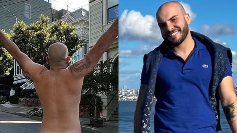 Ex-BBB Mahmoud Baydoun tira a roupa no meio da rua nos EUA - Reprodução/Instagram