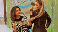 Fátima Bernardes se surpreendeu com o tamanho do cabelo usado por Pabllo Vittar no 'Encontro' desta sexta-feira (20) - Reprodução/Instagram