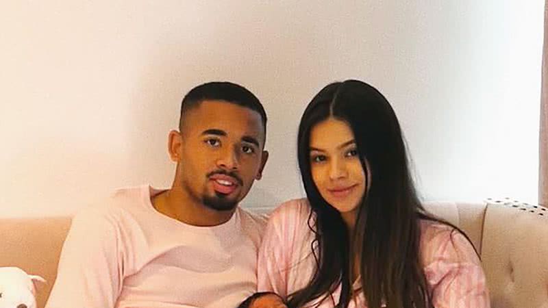 Namorada de Gabriel Jesus mostra rostinho da filha recém-nascida: "Princesa" - Reprodução/Instagram