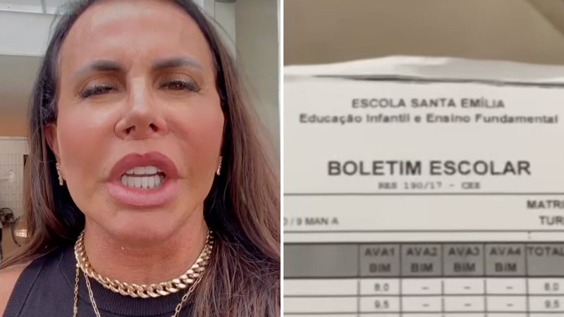 Grerchen recebe boletim escolar da filha e fica em choque: "Só tem um ano no Brasil" - Reprodução/TV Globo