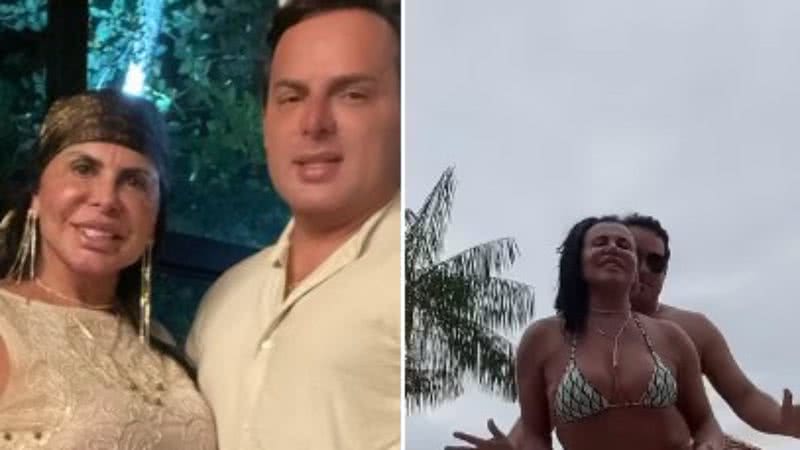 Gretchen rebola de biquíni fininho com o marido e corpão impressiona: "Riscada" - Reprodução / Instagram