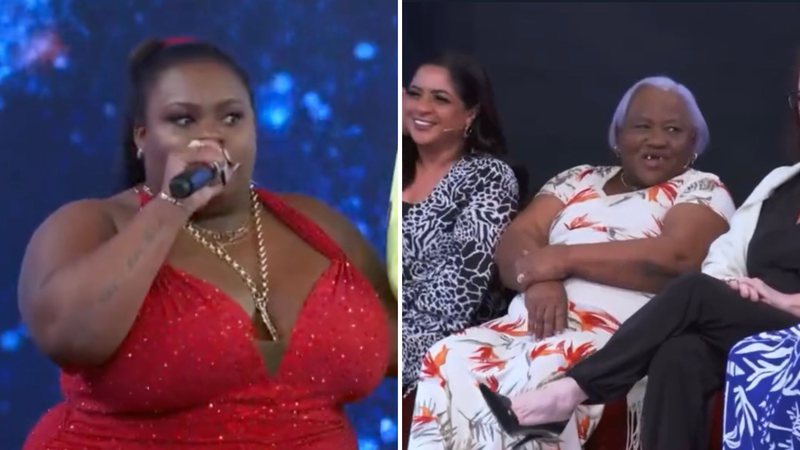 Jojo Todynho justifica após avó aparecer sem dentes no Domingão: "Esqueceu" - Reprodução/TV Globo