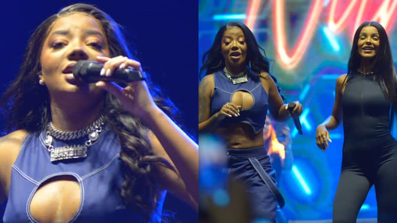 Ludmilla atrai multidão na Virada Cultural e beija Brunna Gonçalves no palco - AgNews/Leo Franco