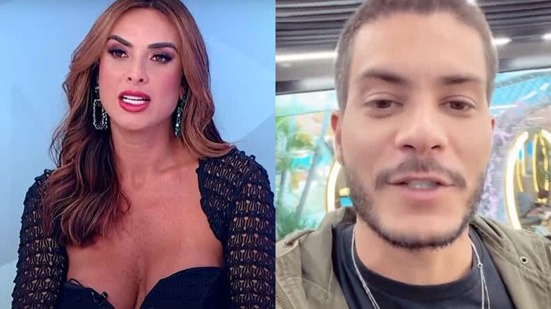 Nicole Bahls citou Arthur Aguiar durante sua participação no 'Programa Silvio Santos' ao falar sobre traições - Reprodução/SBT