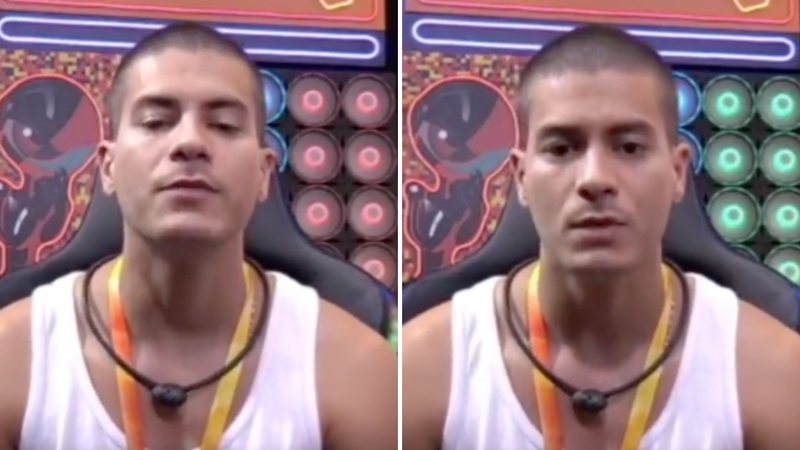 BBB22: Arthur Aguiar quebra o protocolo e pede desculpas ao público: "Não sou um robô" - Reprodução/TV Globo