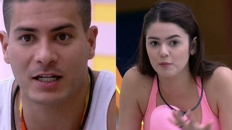 BBB22: Arthur Aguiar faz fofoca sobre DR com Eslovênia e confessa: "Me chateou" - Reprodução/TV Globo