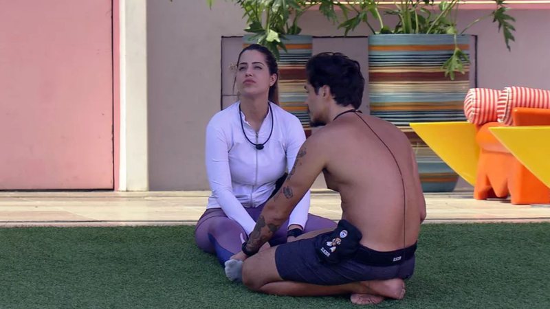 Laís desabafou com Eliezer sobre ter desistido da prova do líder no BBB22 - Reprodução/TV Globo