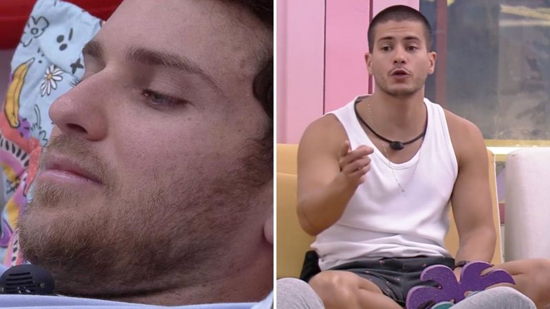 BBB22: Lucas revela mágoa após ser traído por Arthur Aguiar: "Carinho muito grande" - Reprodução/TV Globo