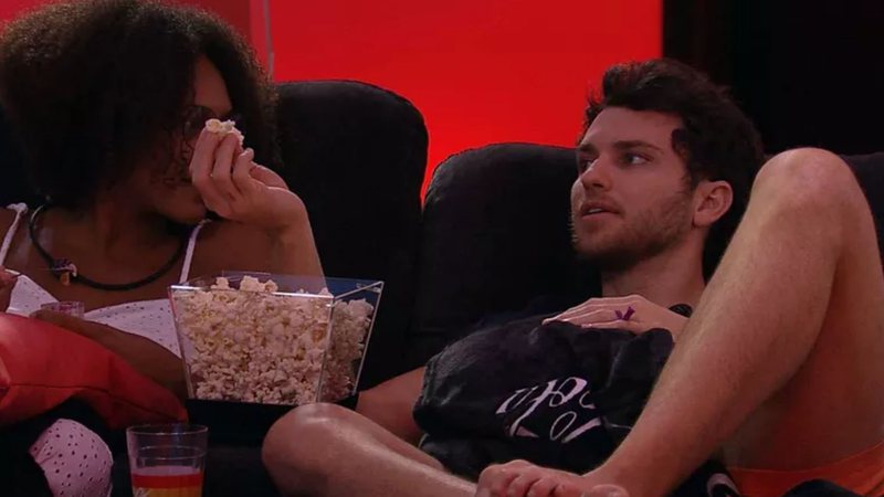 Lucas desabafou durante o cinema do líder sobre a forma como foi emparedado esta semana no BBB22 - Reprodução/TV Globo