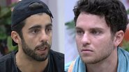 Lucas e Pedro Scooby tiveram uma pequena discussão no BBB22 para falar novamente sobre as questões do último domingo - Reprodução/TV Globo