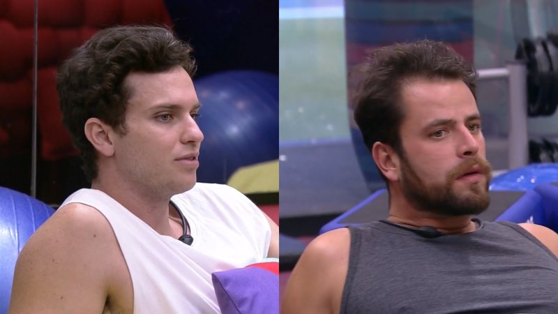 Lucas e Gustavo detonaram Jade Picon em uma conversa na academia do BBB22 - Reprodução/TV Globo