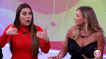 Naiara Azevedo e Bárbara discutiram durante a dinâmica com os eliminados do BBB22 - Reprodução/TV Globo