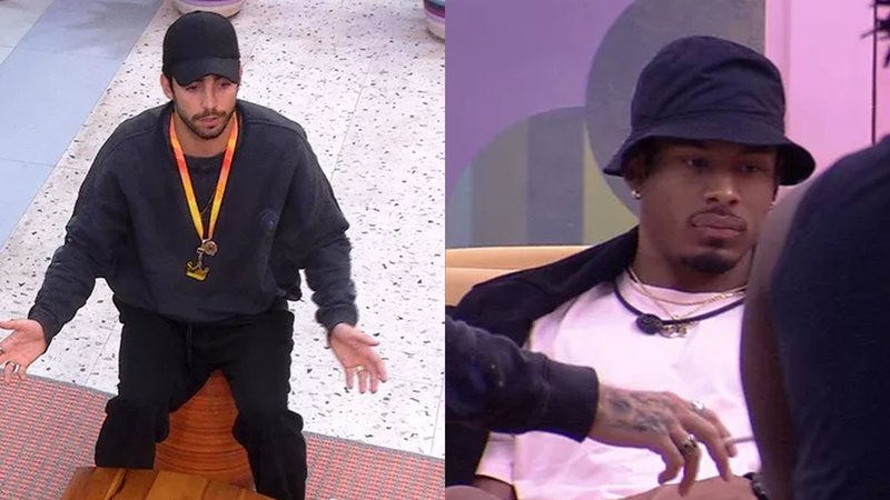 Paulo André e Pedro Scooby tiveram uma pequena discussão no BBB22 ao falar sobre outro brother - Reprodução/TV Globo