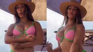 De biquíni mínimo, ex-BBB Larissa capricha no rebolado e ostenta corpão - Instagram