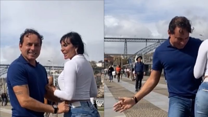 Gretchen rebola no meio da rua e leva tapão do marido no bumbum: "Encheu a mão" - Reprodução/Instagram