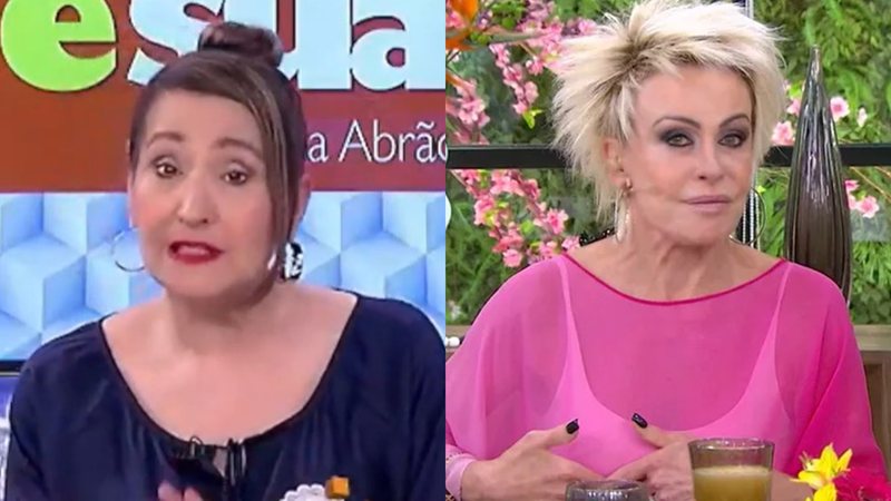 Sonia Abrão se surpreendeu ao descobrir que Ana Maria Braga já venceu um câncer de mama - Reprodução/RedeTV!/Globo