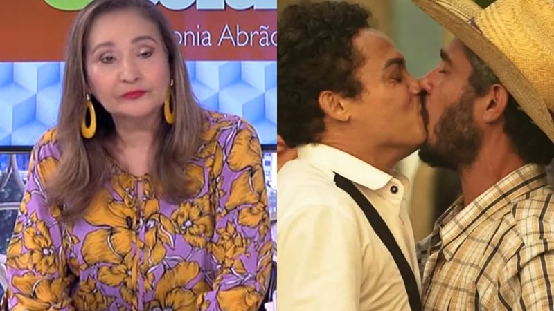 Sonia Abrão deu sua opinião sobre o beijo gay na cena final de Pantanal - Reprodução/RedeTV!/Globo