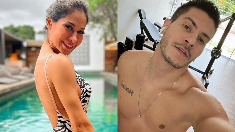 Tem volta? Maíra Cardi ostenta bumbum gigante de maiô e Arthur Aguiar reage: "Gente" - Reprodução/Instagram