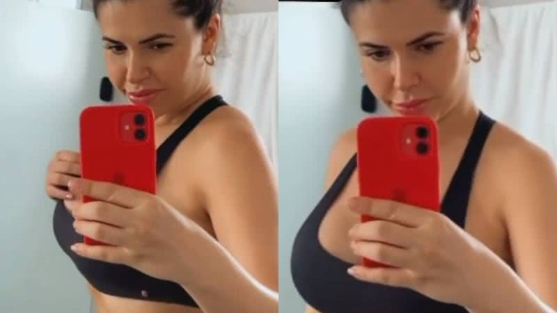 Ex-BBB Cacau Colucci surge com barriga negativa em menos de um mês após parto: "Perdi 10 kg" - Reprodução/Instagram