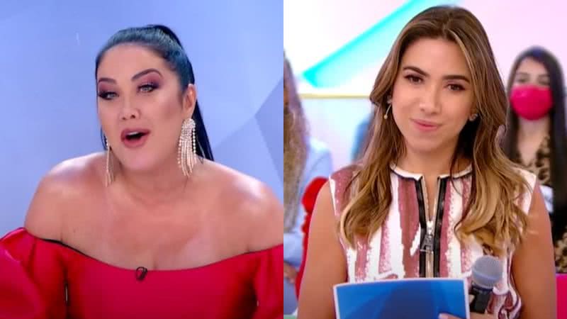 Helen Ganzarolli faz piada com Silvio Santos e Patrícia Abravanel reage - Reprodução / SBT