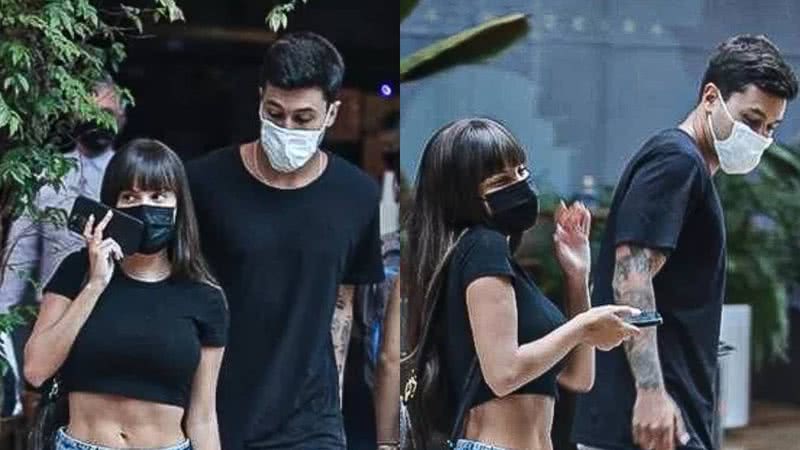 Ex-BBB Thais Braz combina look com namorado durante almoço romântico em shopping do Rio de Janeiro - Divulgação/AgNews