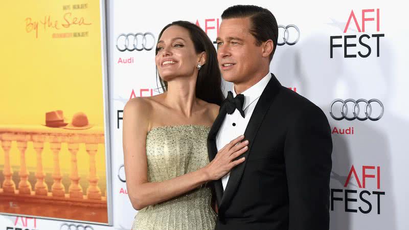 Angelina Jolie e Brad Pitt, em 2015 - Getty Images