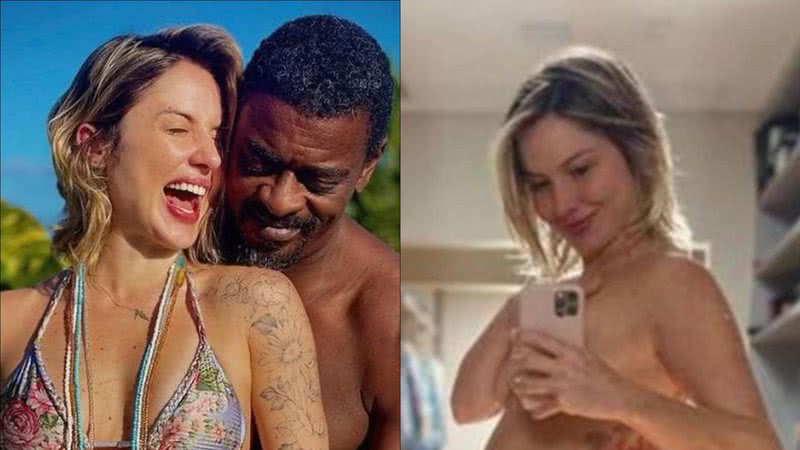 Grávida, namorada de Seu Jorge faz topless e choca com barrigão de seis meses - Reprodução/Instagram