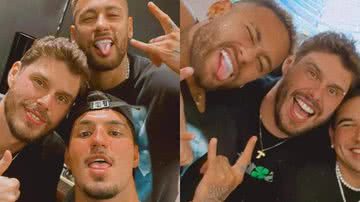 Neymar reúne "parças" Gabriel Medina e Bruninho - Reprodução/Instagram