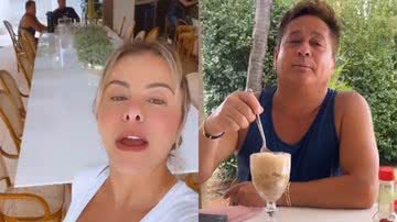 Poliana Rocha desabafou durante um almoço com Leonardo - Reprodução/Instagram