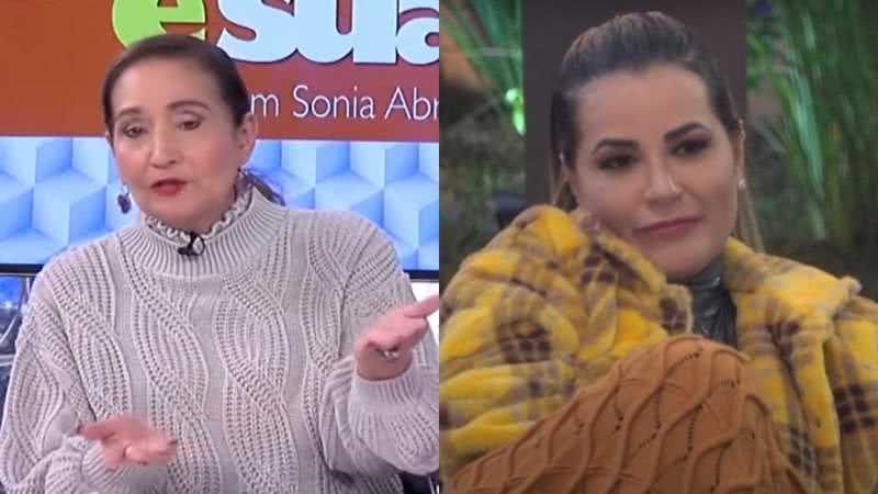 Sonia Abrão declarou sua torcida para a grande rival de Deolane Bezerra em A Fazenda 14 - Reprodução/RedeTV!/RecordTV