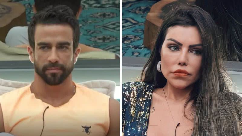 Ao lado de outros colegas de confinamento, o influenciador fitness falou sobre a dinâmica que ocorreu na casa com a ex-peoa; confira - Reprodução/ Record TV