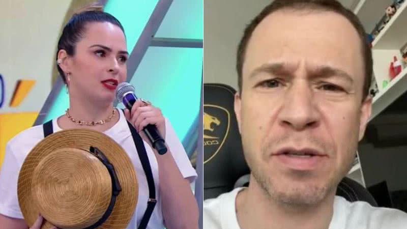 Ana Paula Renault relembra confusão com Tiago Leifert e detona global - Reprodução / SBT / Instagram